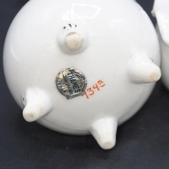 Thames White Porcelain with Pink Flowers 3 piece Set Vanity Top Trinkets - Picture 7 of 7